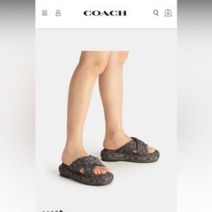 Coach Penelope Sandal In Signature Jacquard women’s 9.5B